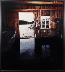 Uten tittel/Gammelt båthus Oksefjord [Fotografi]