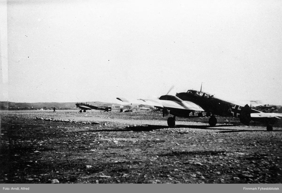 13. tunge skvadron av 5. jagerving (13.(Z)/JG 5) er klar for avgang mot ...