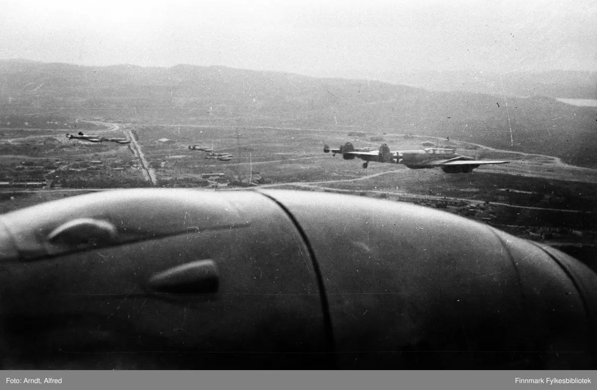 13. tunge skvadron av 5. jagerving (13.(Z)/JG 5) i luften over ...