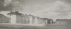 Bodens artilleriregemente, kaserngård.