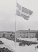 Uppställning på kaserngård i Eksjö.