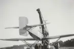 Flygplan Heinkel He 5 Hansa, sedd bakifrån.