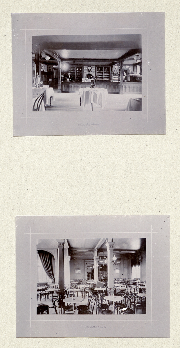 Skänkdisken i restaurang Rullan, Kungsgatan, Uppsala 1896