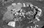 Romfartuna sn Äs RAÄ 119 Arkeologisk undersökning utförd av Vlm / Åke Hyenstrand och Ann Nilsson 1967
A4 Stensättning, rund (Södra delen) efter rensning.