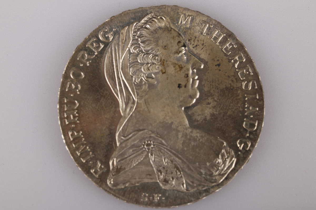Stor mynt. Maria Theresia daler fra Østerrike-Ungarn