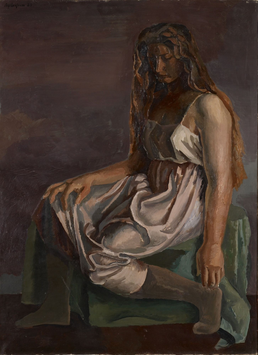Sittende kvinne [Maleri]