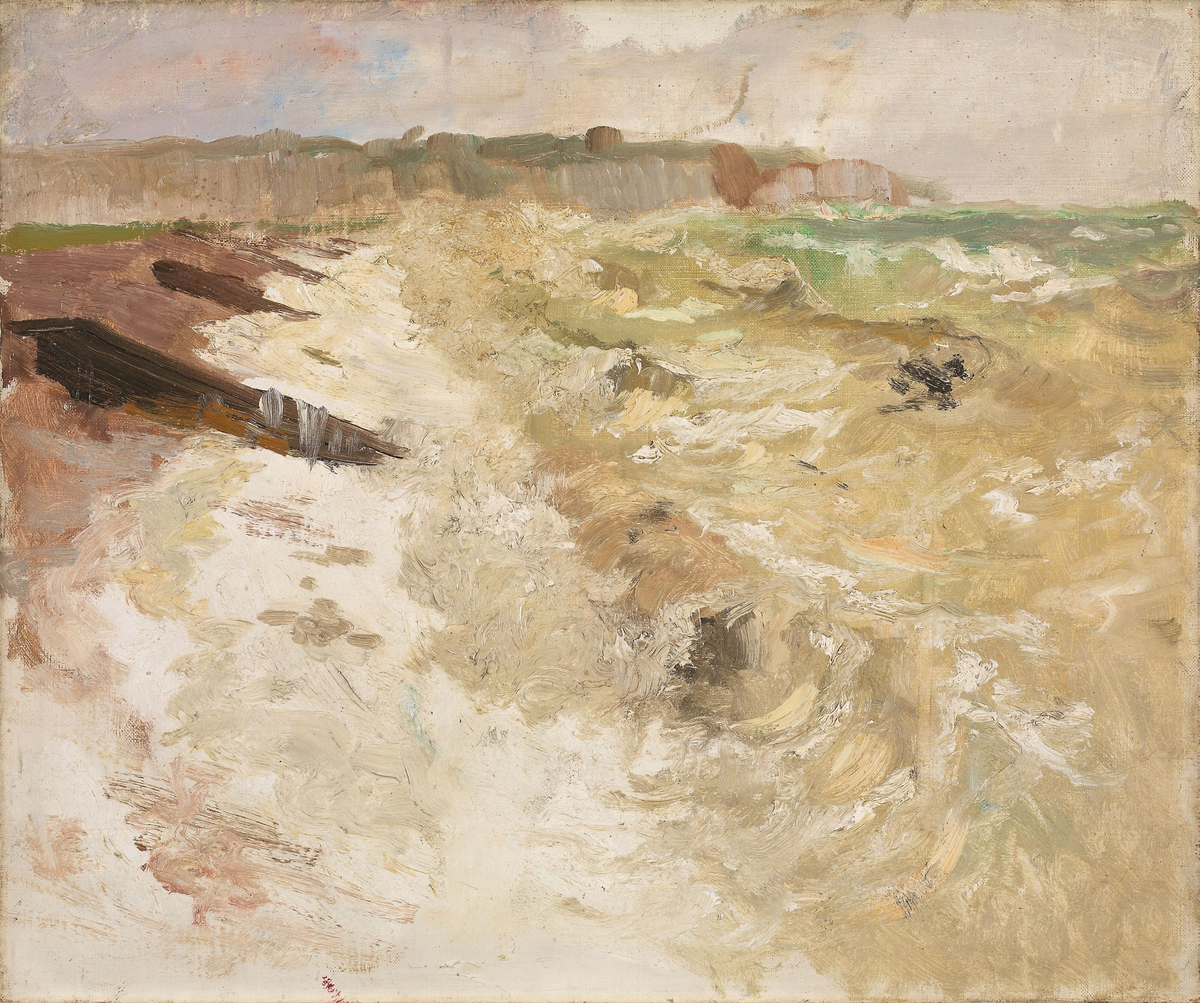 Strandstudie fra Dieppe [Maleri]