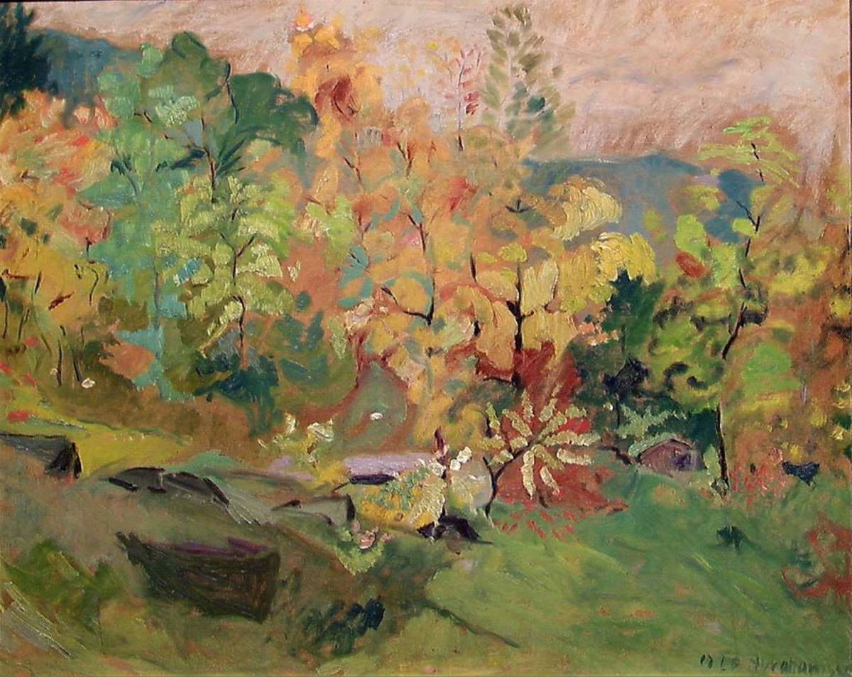 Høst i skogen [Maleri]