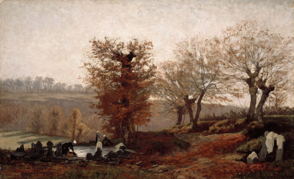 Vaskeplass i Bretagne [Maleri]