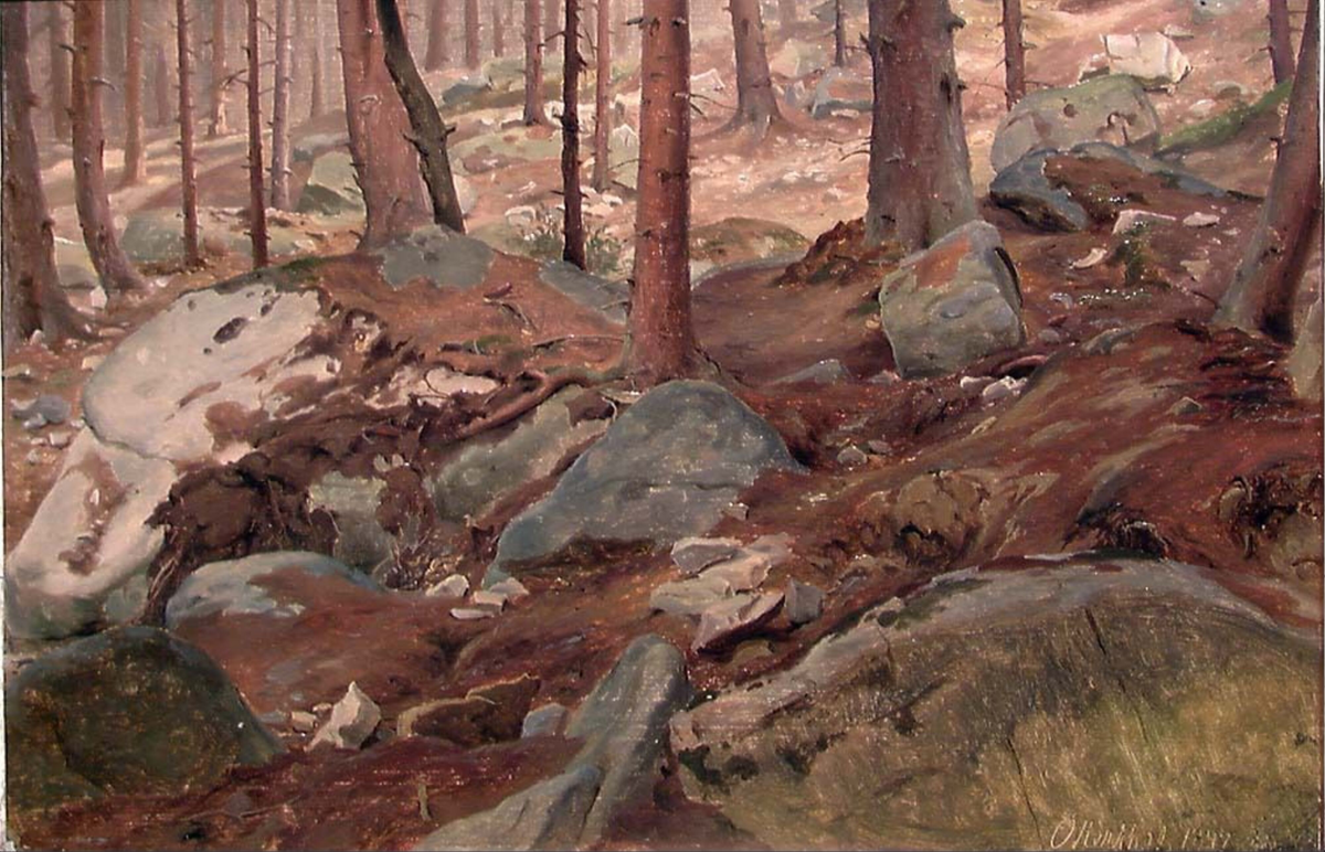 Skogstudie [Maleri]