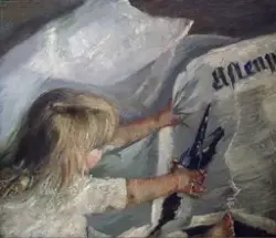 En abonnent på Aftenposten [Maleri]