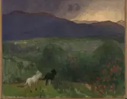 Opptrekkende uvær, Telemark [Maleri]