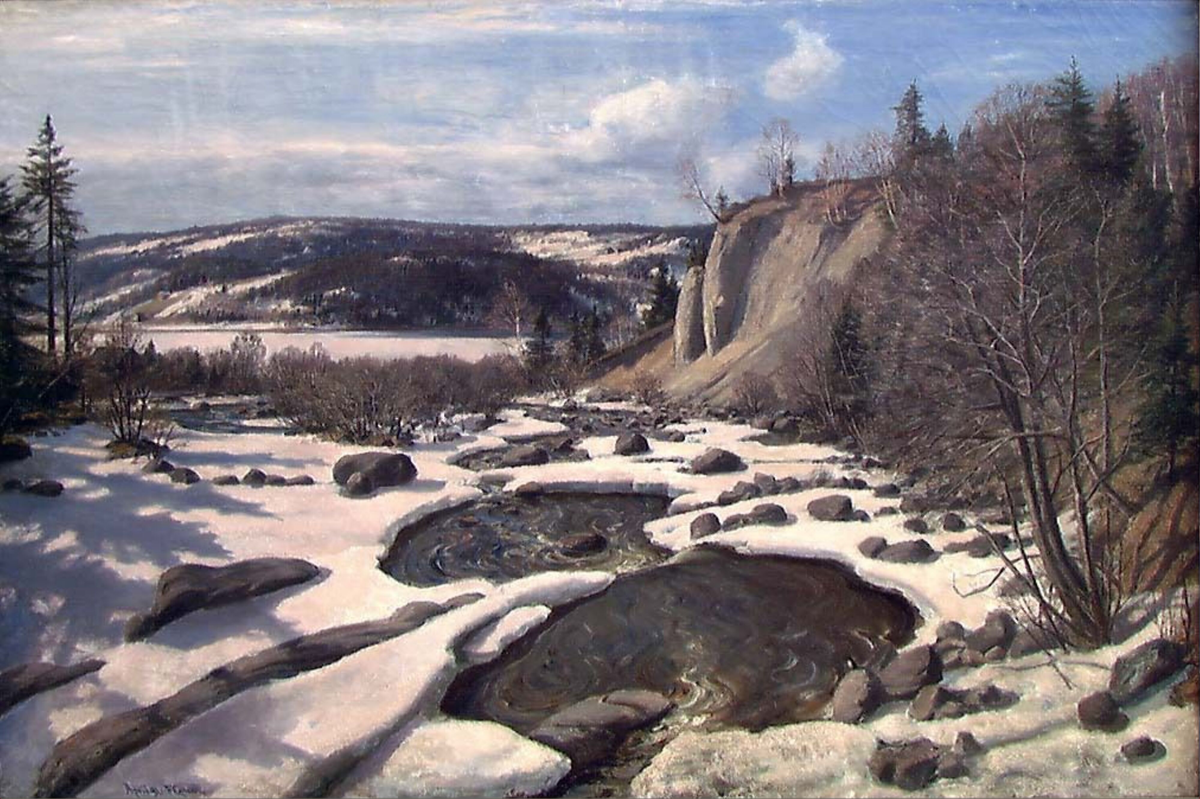 Ved Mesnas utløp [Maleri]