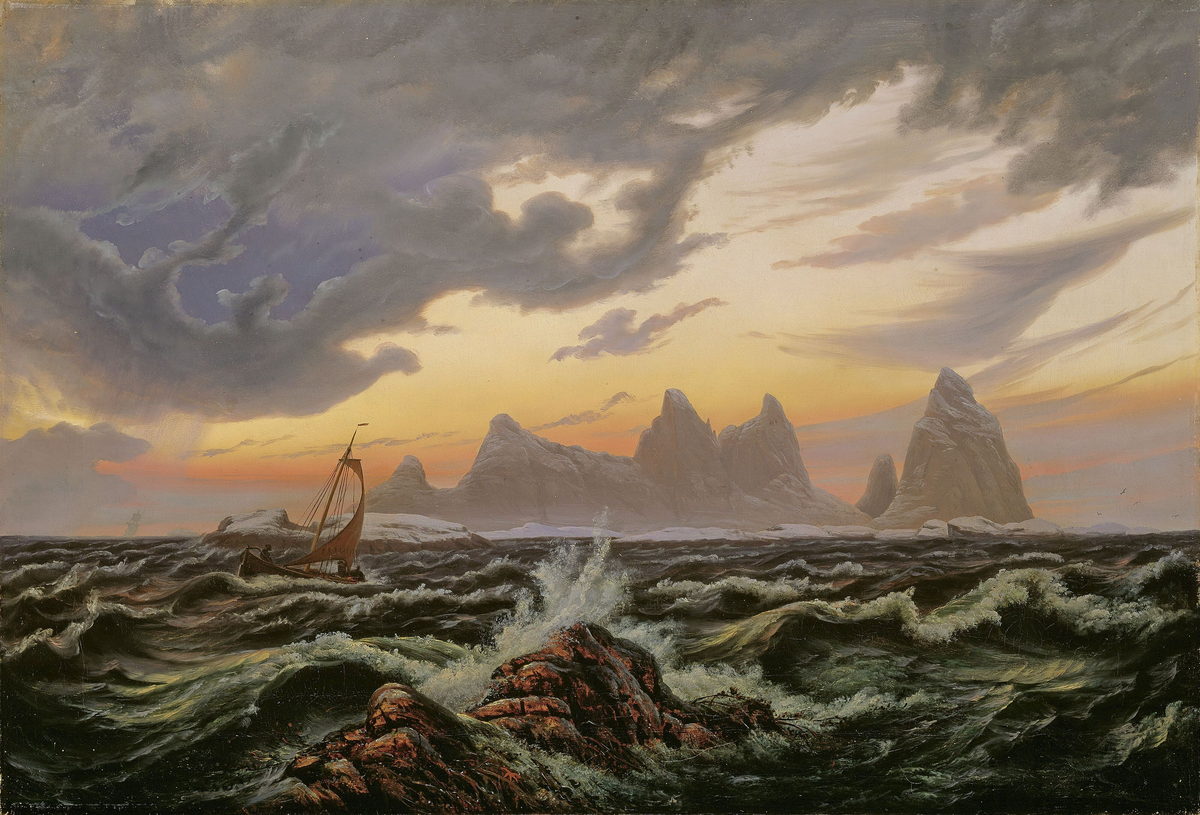 Øya Træna i Nordland [Maleri]