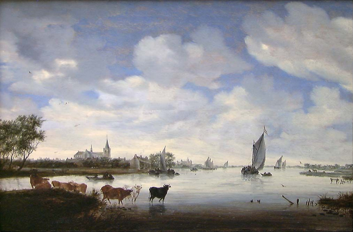 Landskap med kuer [Maleri]