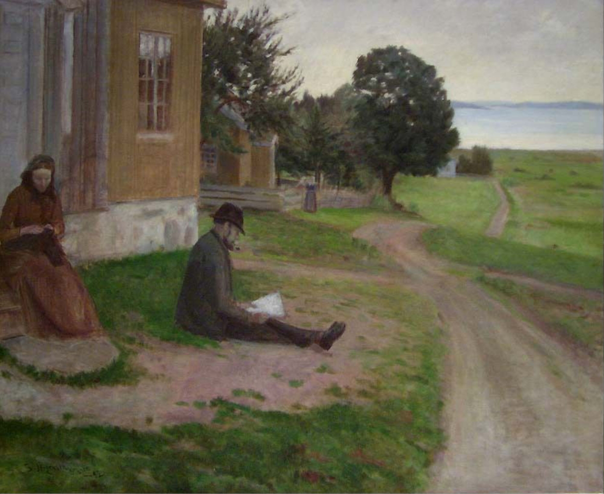 På tunet [Maleri]