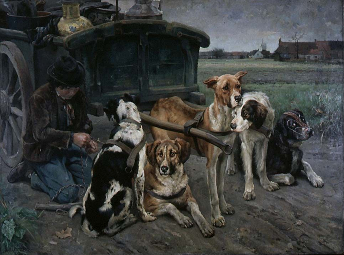 Flamsk hundeforspann [Maleri]