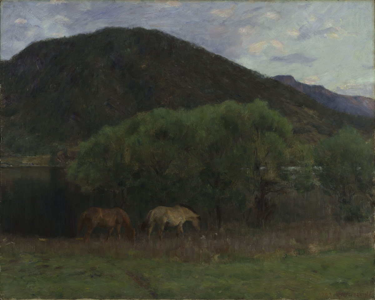Sommeraften i Kviteseid [Maleri]