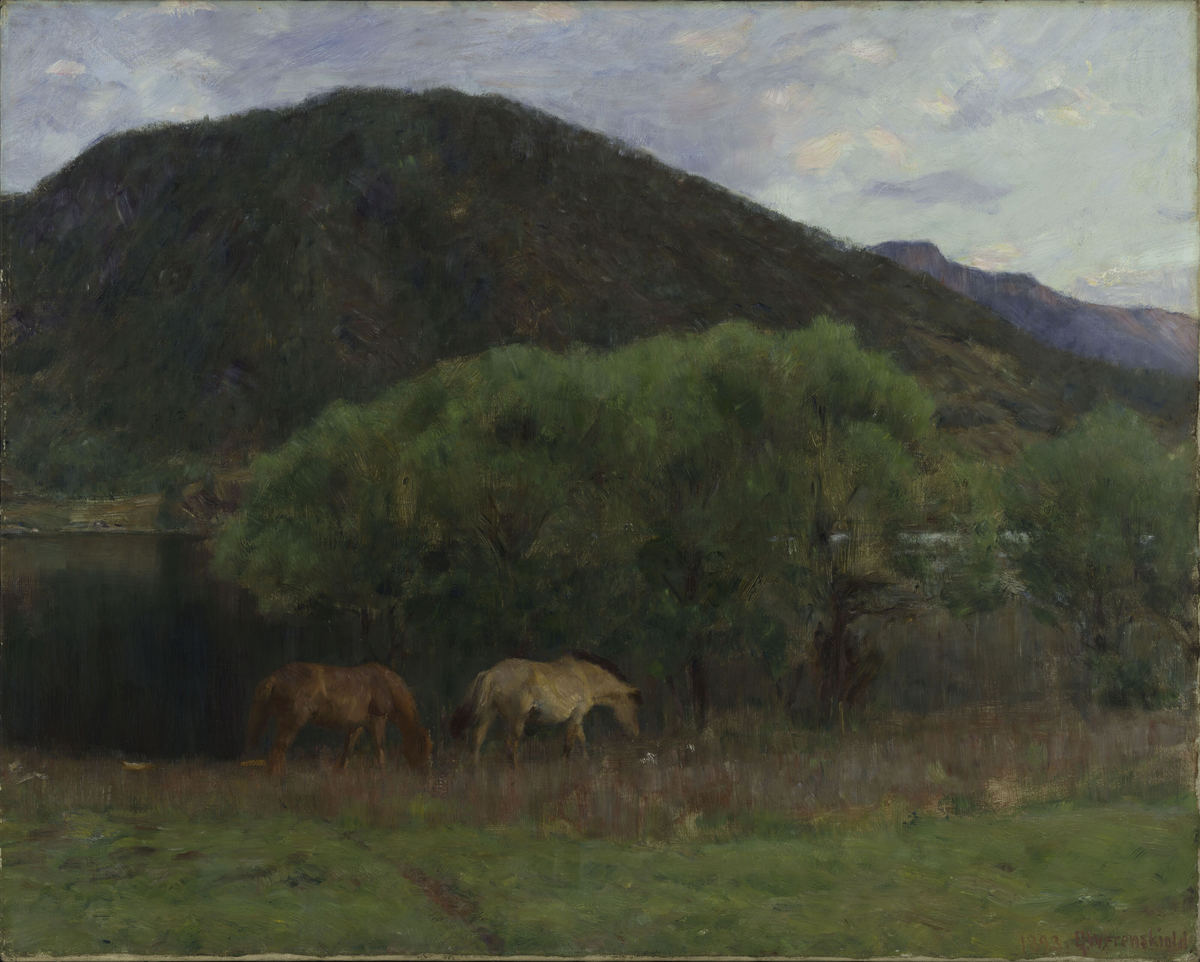 Sommeraften i Kviteseid [Maleri]