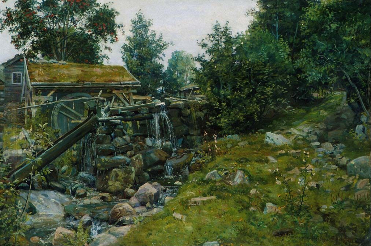 Sagbruk i Romsdal [Maleri]