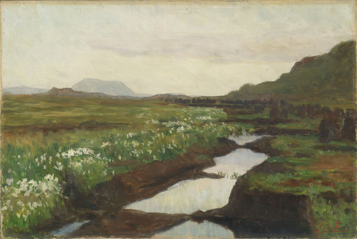 Torvmyr på Jæren (studie) [Maleri]