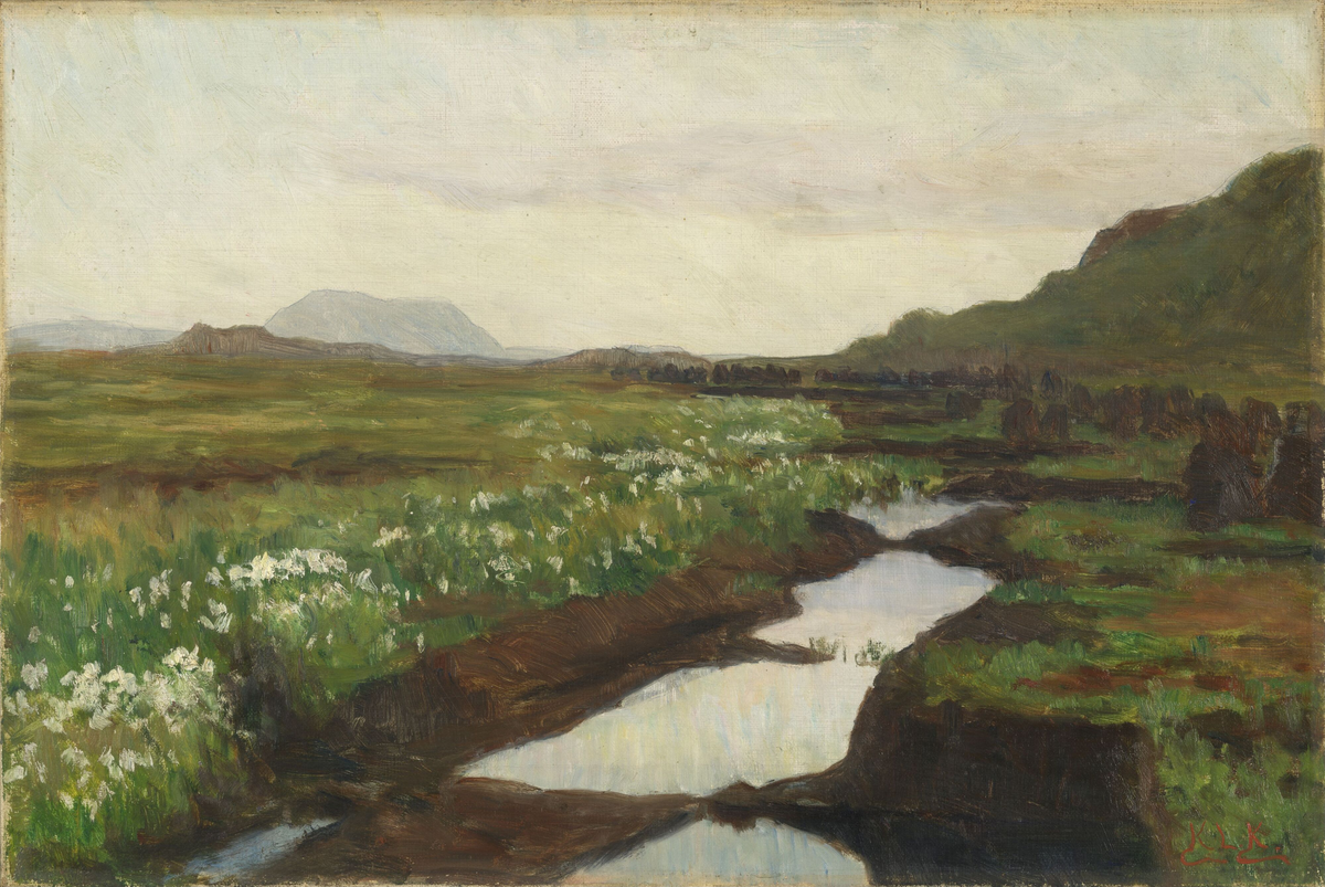 Torvmyr på Jæren (studie) [Maleri]