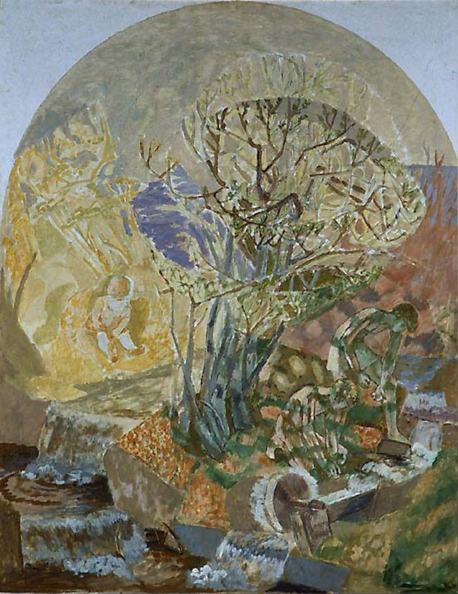 Hjul i strømmen [Maleri]