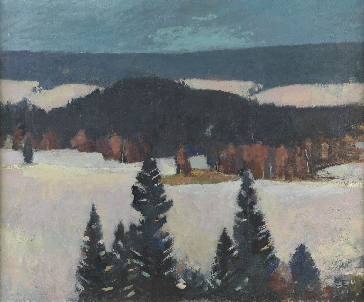 Vinter, Enebakk [Maleri]