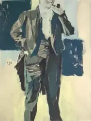 De eligerede menn. (Figurstudie til maleri i formannskapssal