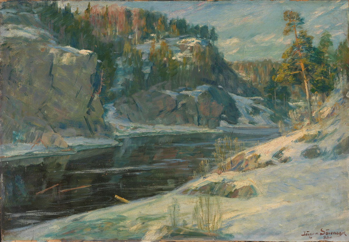 Vinterlandskap [Maleri]