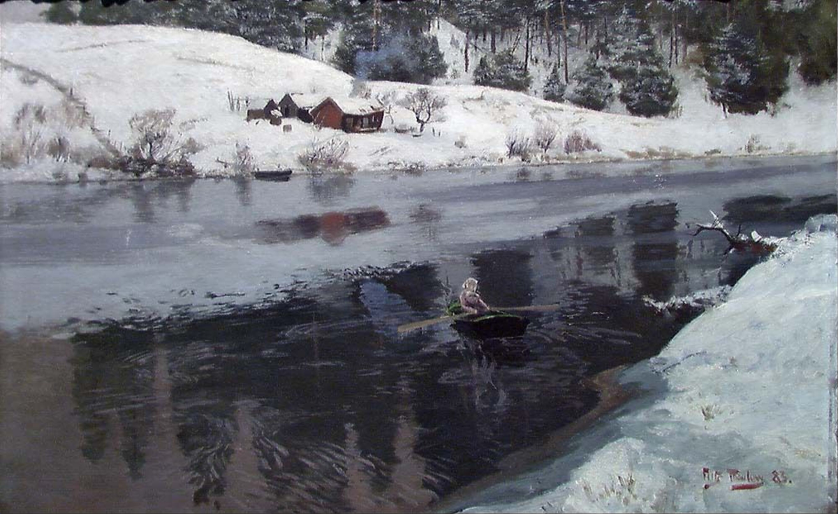 Vinter ved Simoa [Maleri]