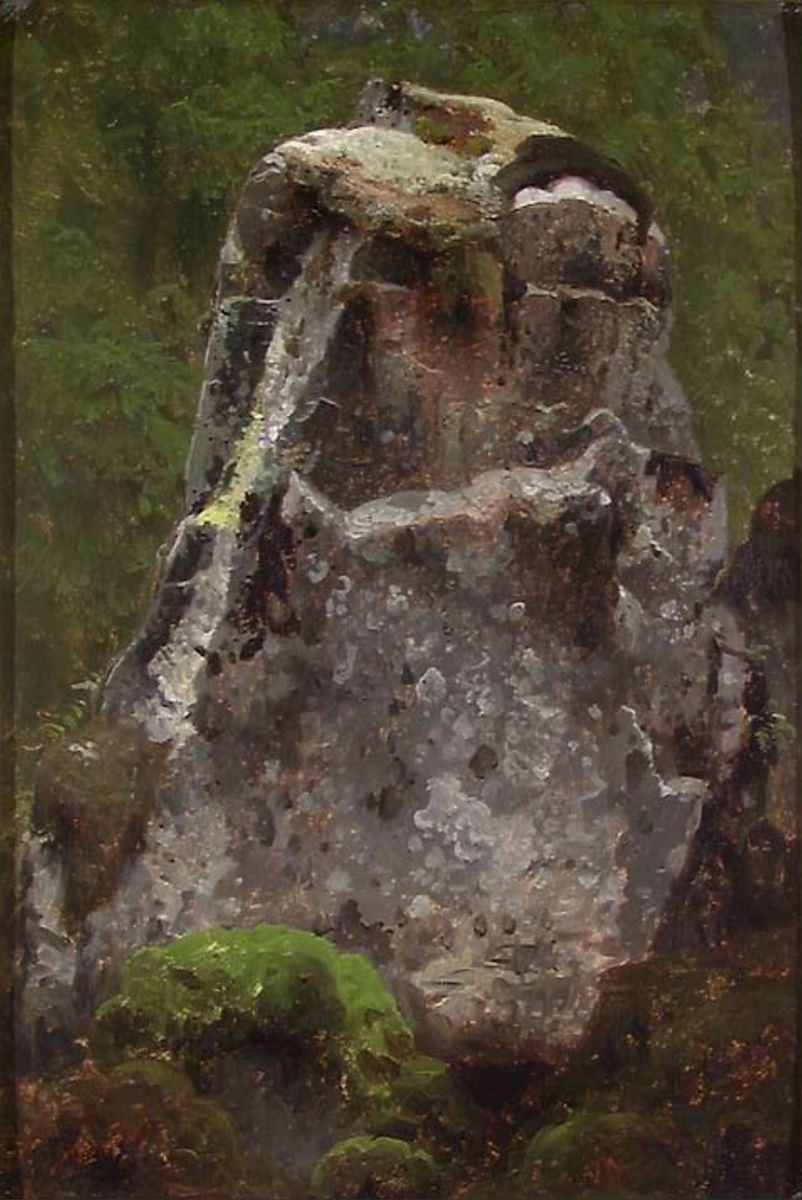 Mosegrodd kampestein [Maleri]