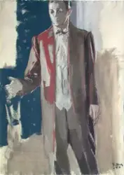 De eligerede menn. (Figurstudie til maleri i formannskapssal