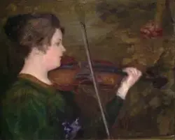 Fiolinspillersken [Maleri]