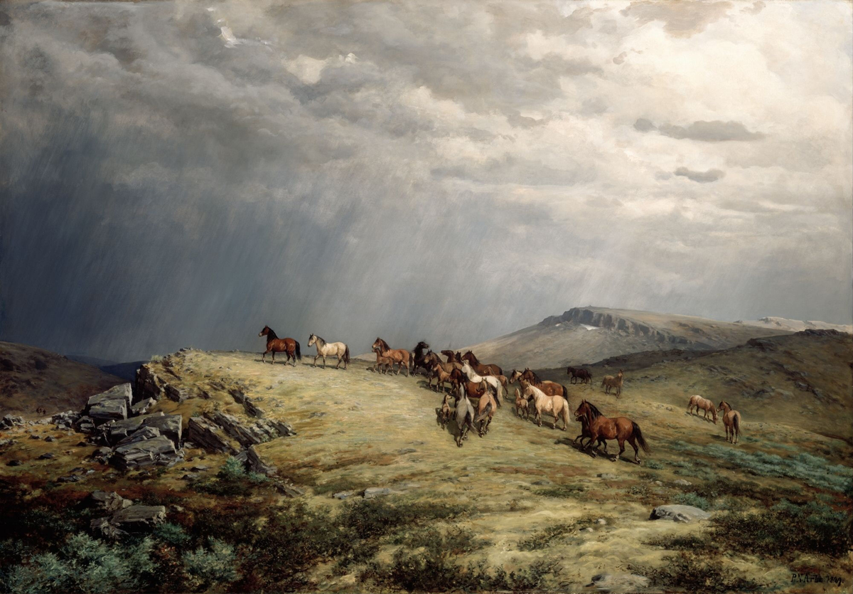 Hester på fjellet [Maleri]