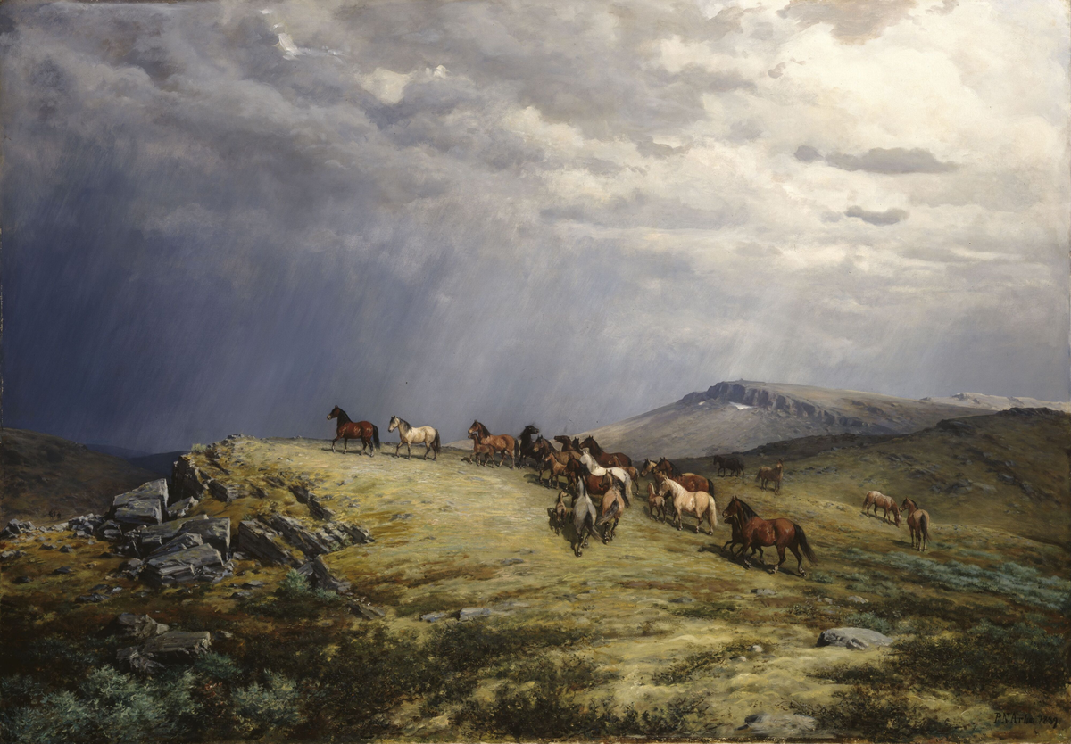Hester på fjellet [Maleri]
