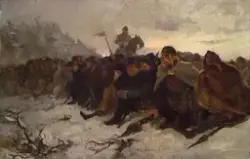 Sittende krigere [Maleri]