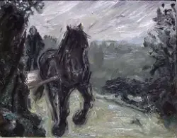 Til "Hestemarken" [Maleri]