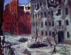 4. Bombardement, Madrid [Maleri]