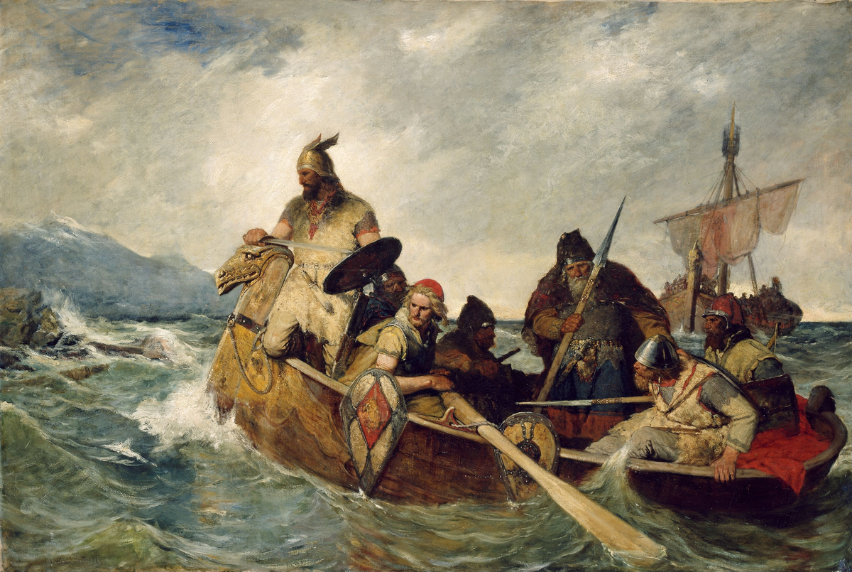 Nordmennene lander på Island år 872 [Maleri]