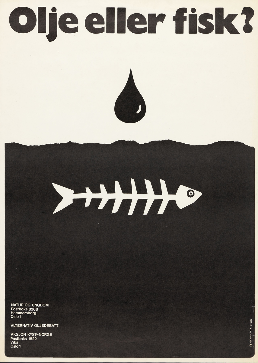 Olje eller fisk? [Plakat]