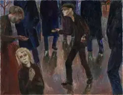 På gaten i Berlin [Maleri]