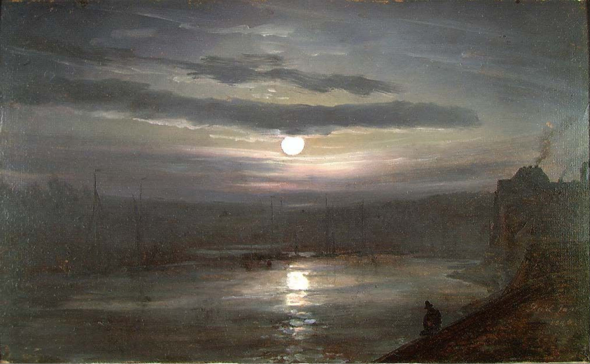 Måneskinn over Elben [Maleri]