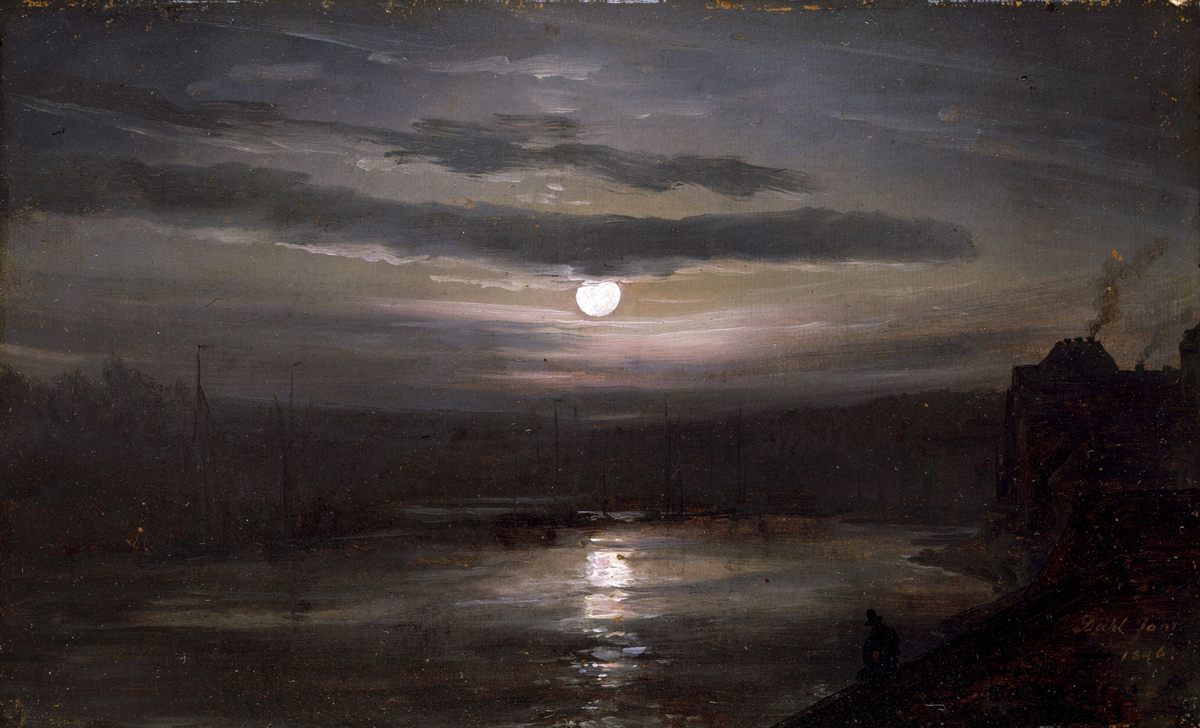 Måneskinn over Elben [Maleri]