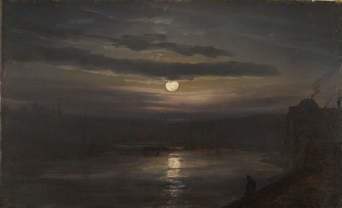 Måneskinn over Elben [Maleri]