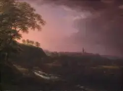 By ved solnedgang [Maleri]