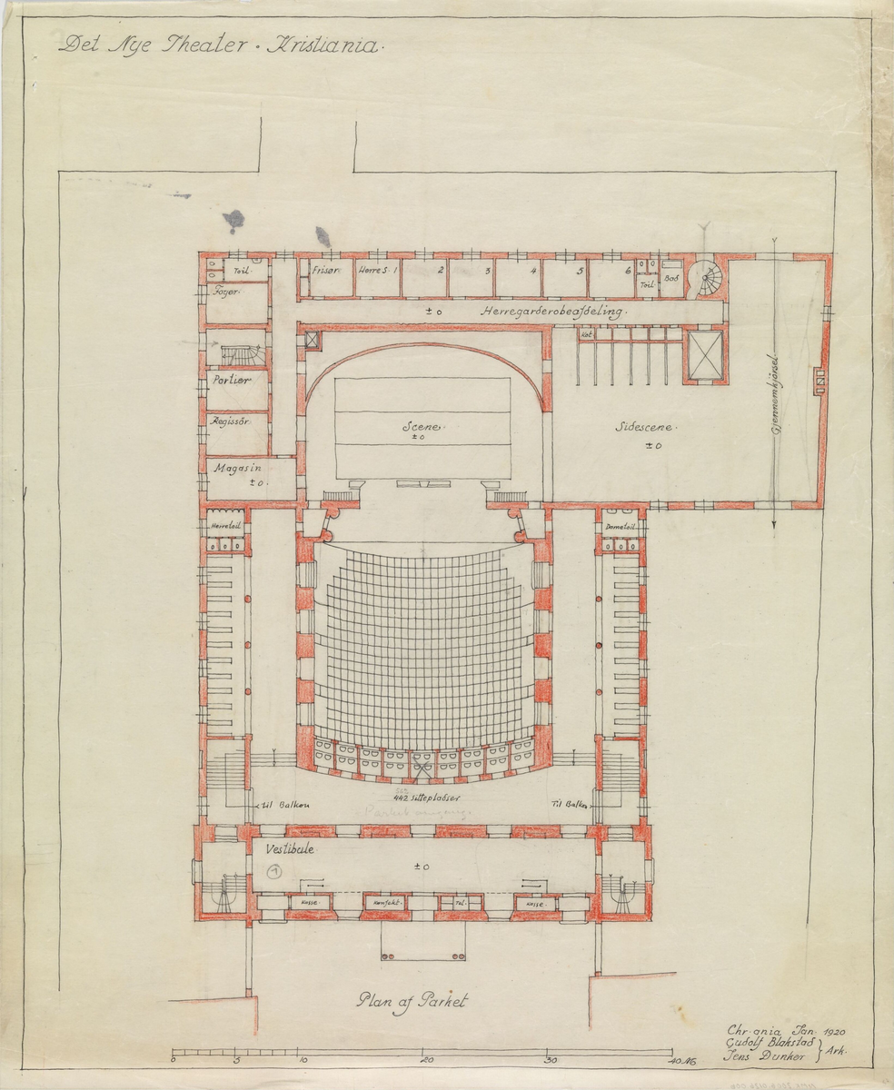 Det Nye Teater [Plantegning]