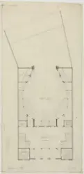 Det Nye Teater. Plan av 1. etasje [Plantegning]