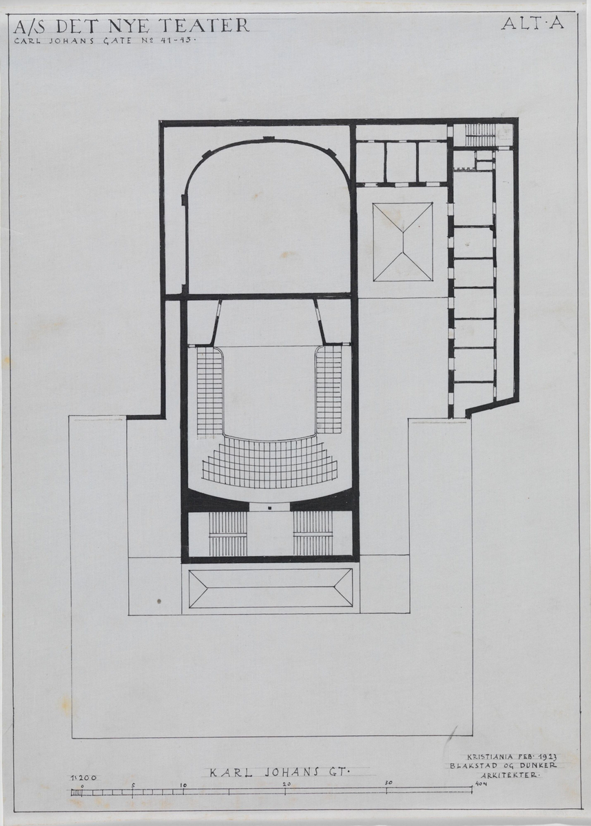 Det Nye Teater [Plantegning]