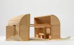 Utkast til kirke i Nordkapp [Studiemodell]